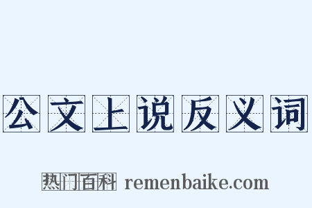 公文上说反义词是什么意思的图片